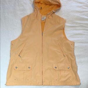 Talbots Hooded Vest-Sherbet Orange